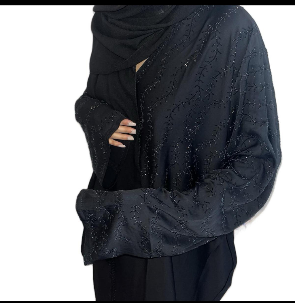 DARK CASUAL BUTTON ABAYA WOMENS WEAR