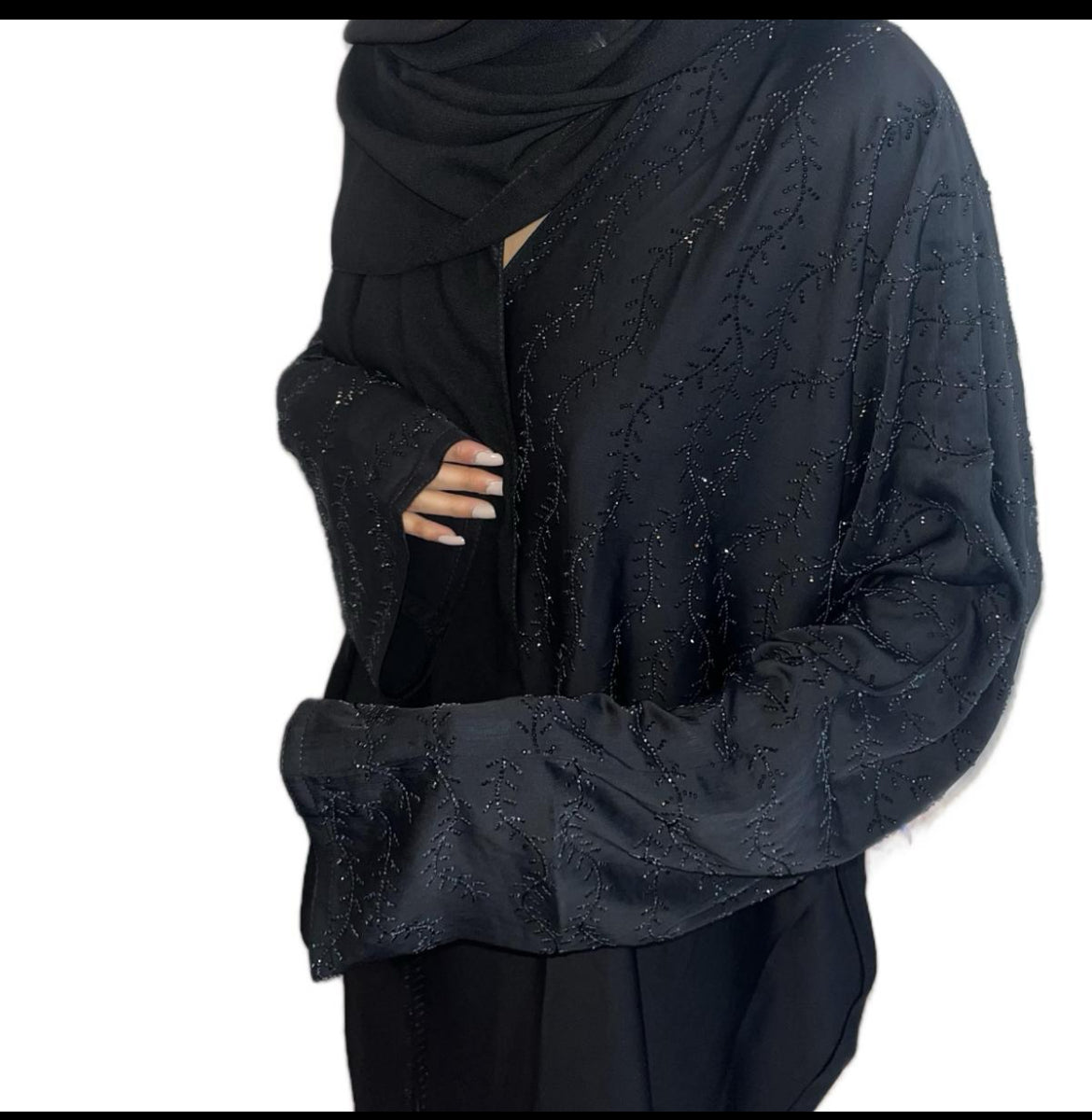 DARK CASUAL BUTTON ABAYA WOMENS WEAR