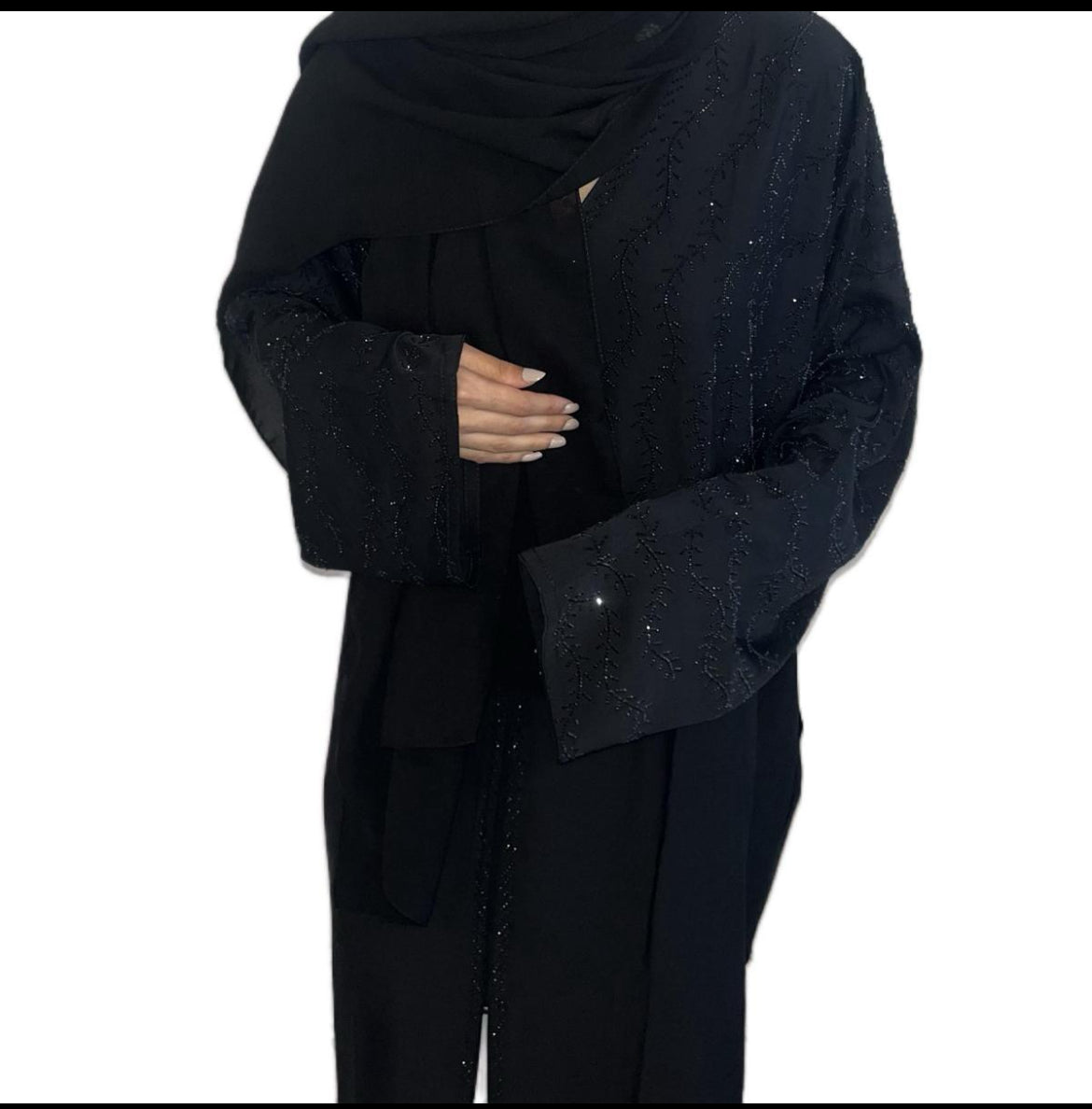 DARK CASUAL BUTTON ABAYA WOMENS WEAR