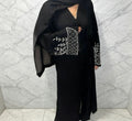 JET BLACK BUTTON ABAYA