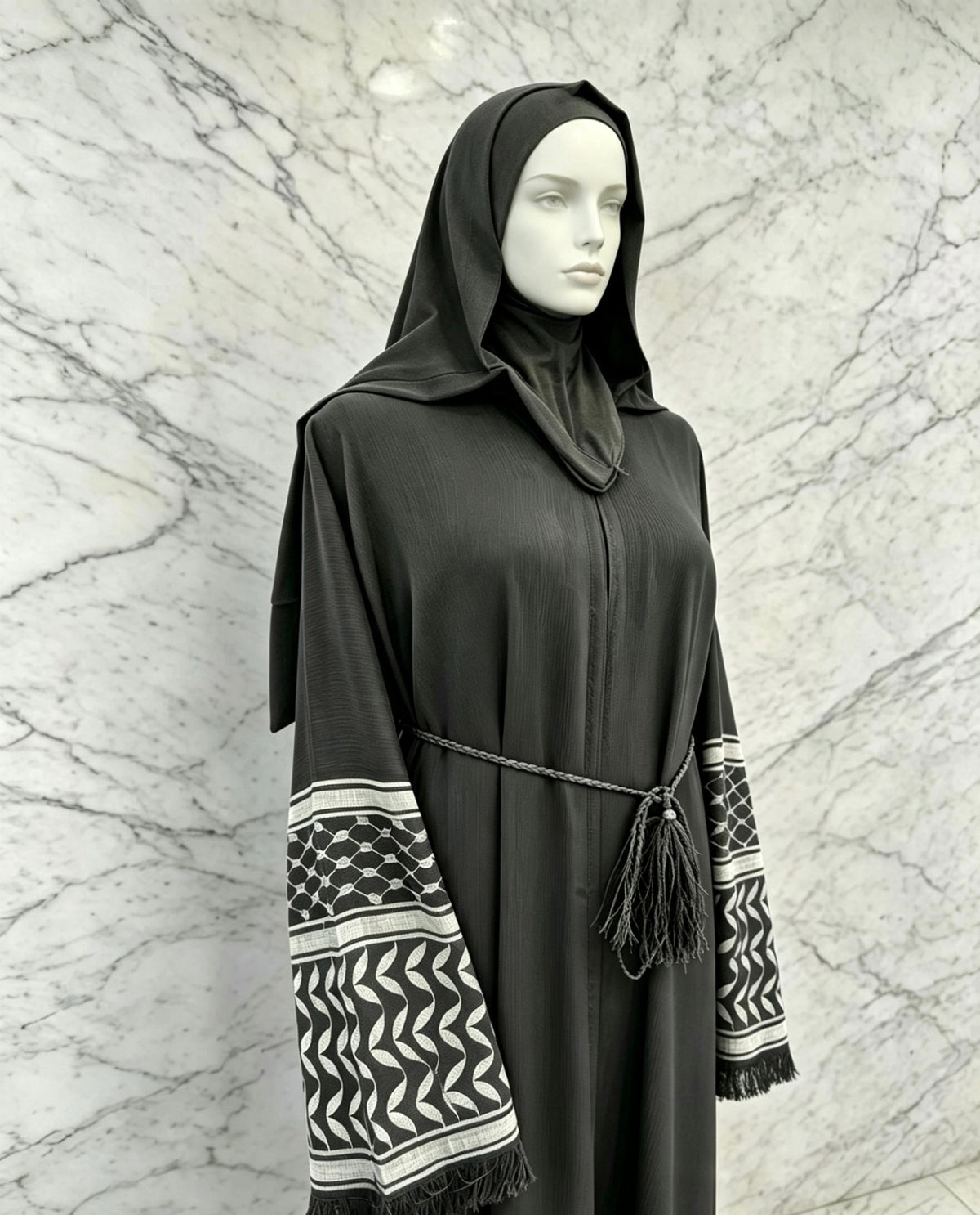 Keffiyeh abaya + hijab