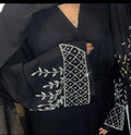 JET BLACK BUTTON ABAYA